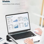 Fixed Metal Laptop Stand For Desk (25  26 Cm)
